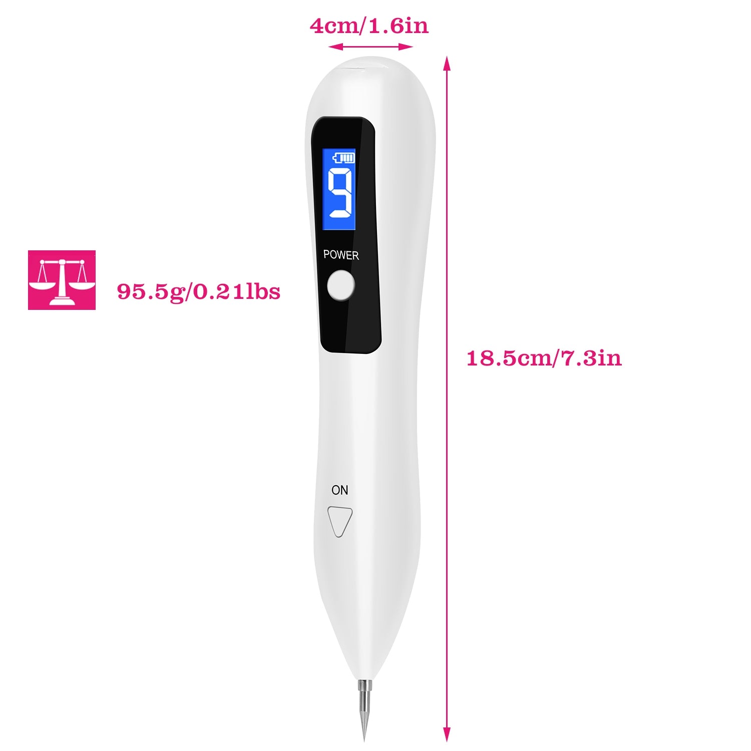 2 PCS Skin Tag Repair Kit Portable Beauty Equipment Multi-Level with Home Usage USB Charging LCD Level Adjustable 12 Replaceable Needles 266924-41