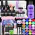 Acrylic Nail Kit with UV Light, 4 Colors Gel Polish Kit with 24 Glitter Colors Acrylic Powder Monomer Liquid 266924-41