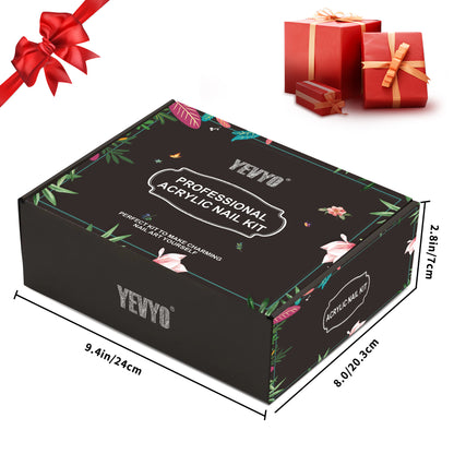 Acrylic Nail Kit with UV Light, 4 Colors Gel Polish Kit with 24 Glitter Colors Acrylic Powder Monomer Liquid 266924-41