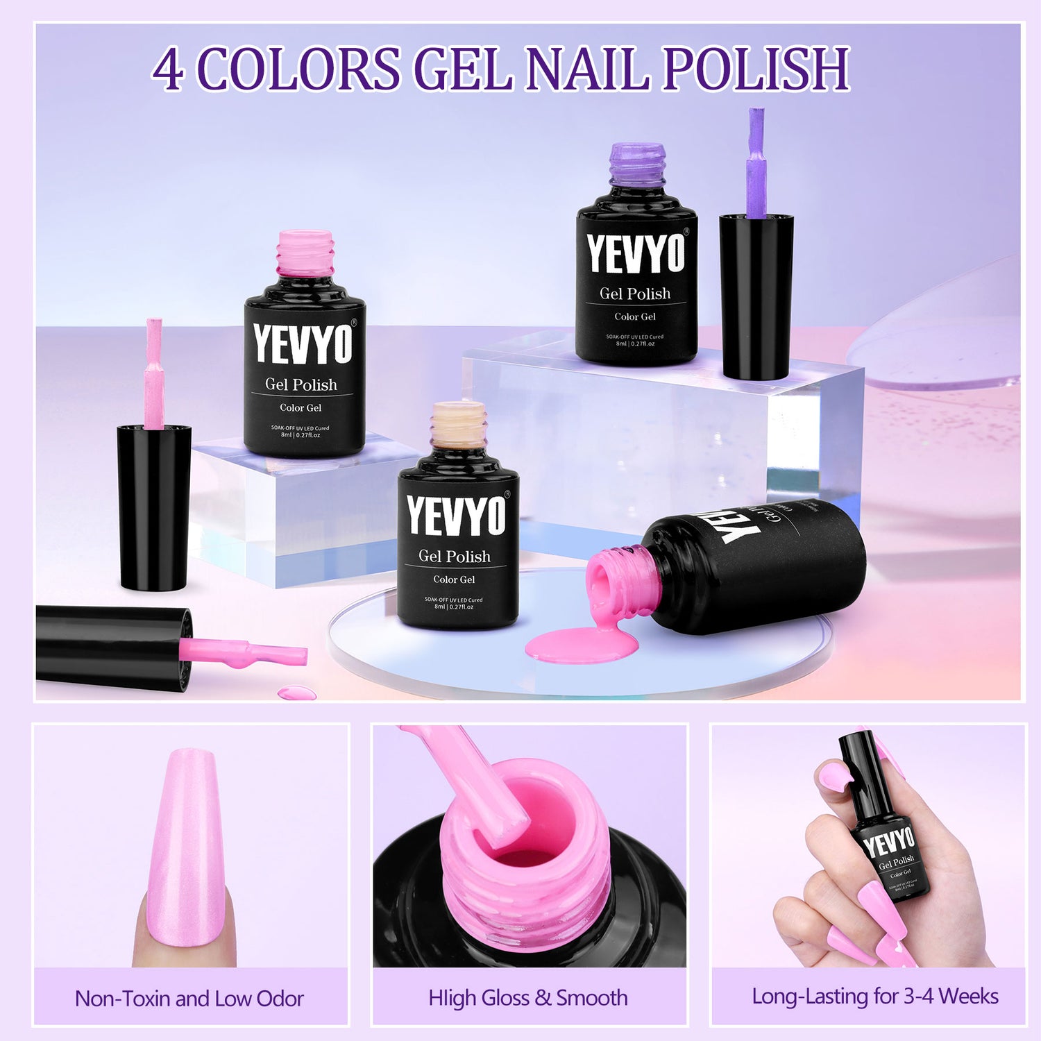 Acrylic Nail Kit with UV Light, 4 Colors Gel Polish Kit with 24 Glitter Colors Acrylic Powder Monomer Liquid 266924-41
