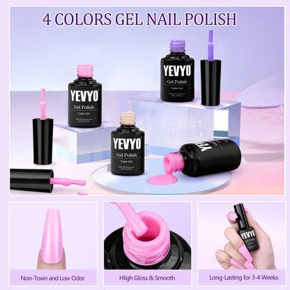 Acrylic Nail Kit with UV Light, 4 Colors Gel Polish Kit with 24 Glitter Colors Acrylic Powder Monomer Liquid 266924-41