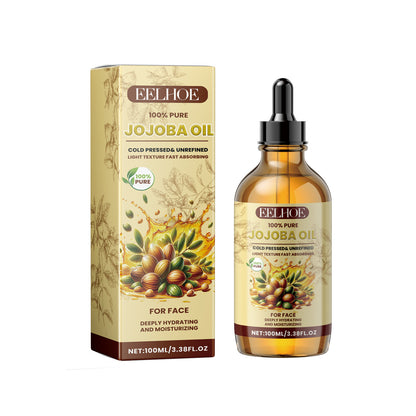 Eelhoe Jojoba Face Essential Oil, Facial Moisturizing, Moisturizing, Brightening And Firming Care Jojoba Essential Oil Emerald Tulsi